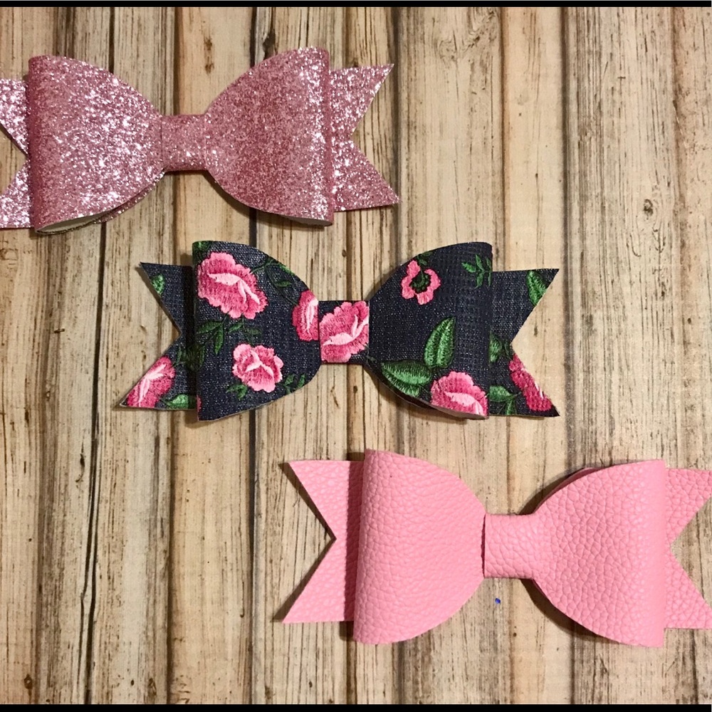4.5” leather bow set